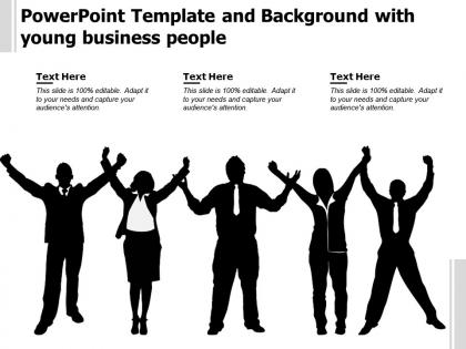 Powerpoint template and background with young business people