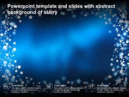Powerpoint template and slides with abstract background of starry