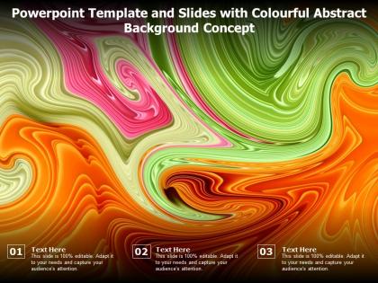 Powerpoint template and slides with colourful abstract background concept