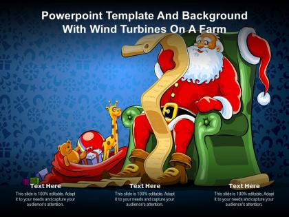 Powerpoint template and slides with santa clous sitting on chair christmas celebration