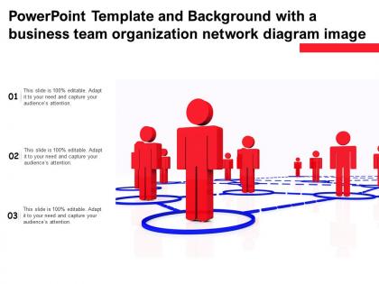 Powerpoint template and with a business team organization network diagram image