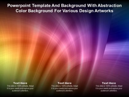 Powerpoint template and with abstraction color background for various design artworks