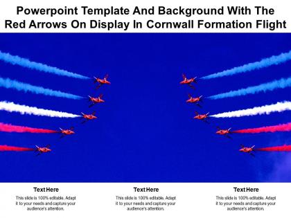 Powerpoint template and with the red arrows on display in cornwall formation flight