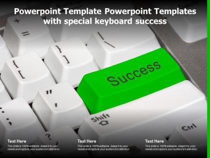 Powerpoint template powerpoint templates with special keyboard success