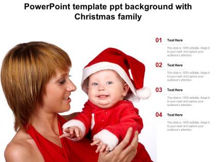 Powerpoint template ppt background with christmas family