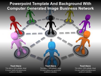 Powerpoint template with computer generated image business network ppt powerpoint