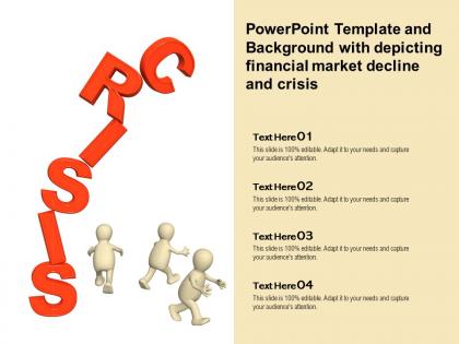 Powerpoint template with depicting financial market decline and crisis ppt powerpoint