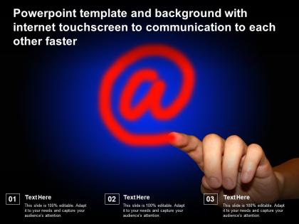 Powerpoint template with internet touchscreen to communication to each other faster