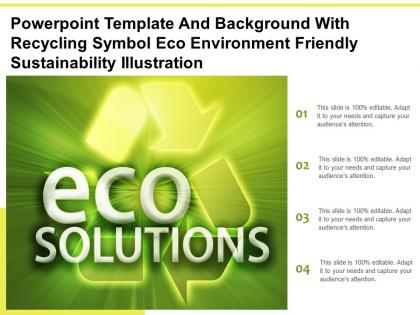 Powerpoint template with recycling symbol eco environment friendly sustainability illustration