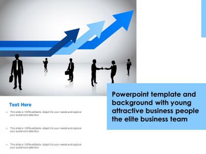 Powerpoint template with young attractive business people the elite business team