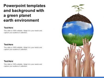 Powerpoint templates and background with a green planet earth environment