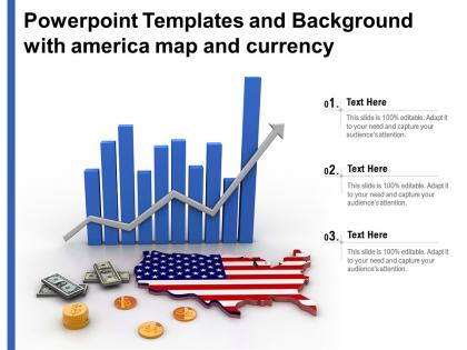 Powerpoint templates and background with america map and currency