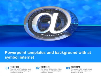 Powerpoint templates and background with at symbol internet