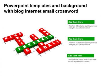 Powerpoint templates and background with blog internet email crossword