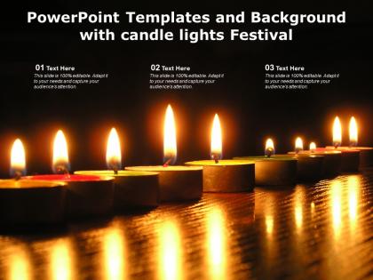 Powerpoint templates and background with candle lights festival