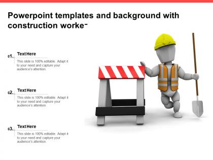 Powerpoint templates and background with construction worker