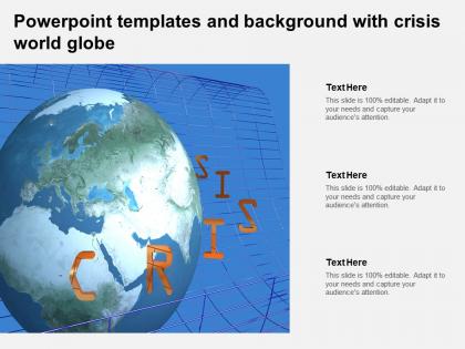 Powerpoint templates and background with crisis world globe