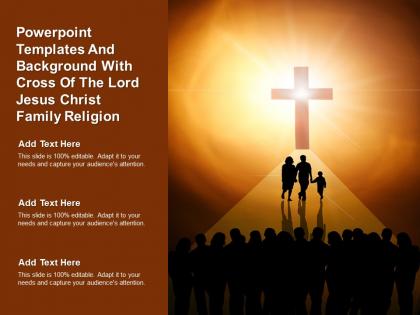 Powerpoint templates and background with cross of the lord jesus christ family religion