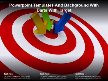 Powerpoint templates and background with darts with target