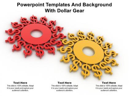 Powerpoint templates and background with dollar gear