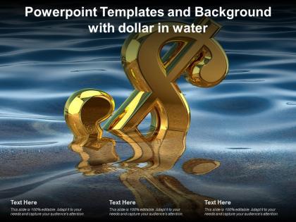 Powerpoint templates and background with dollar in water