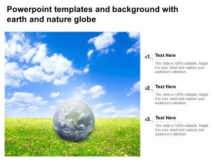 Powerpoint templates and background with earth and nature globe