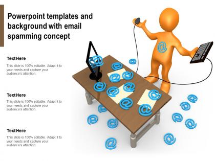Powerpoint templates and background with email spamming concept