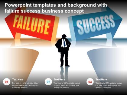 Powerpoint templates and background with failure success business concept