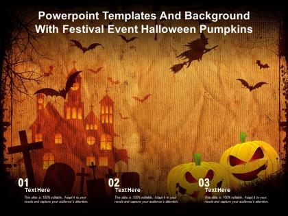 Powerpoint templates and background with festival event halloween pumpkins