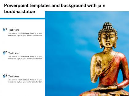 Powerpoint templates and background with jain buddha statue