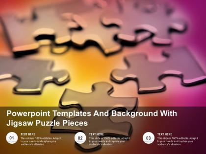 Powerpoint templates and background with jigsaw puzzle pieces