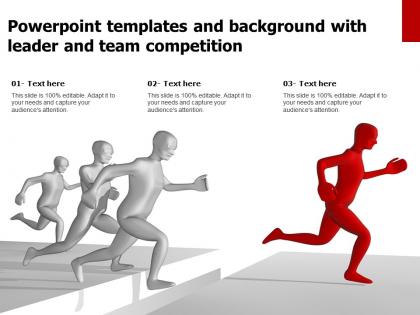 Powerpoint templates and background with leader and team competition