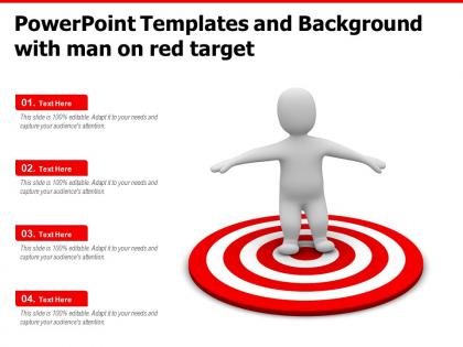 Powerpoint templates and background with man on red target