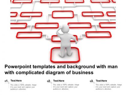 Powerpoint templates and background with man with complicated diagram of business