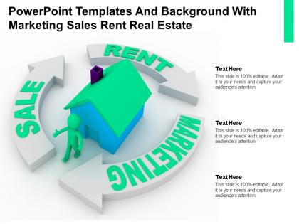 Powerpoint templates and background with marketing sales rent real estate
