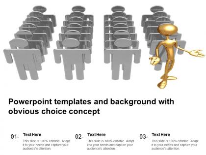 Powerpoint templates and background with obvious choice concept
