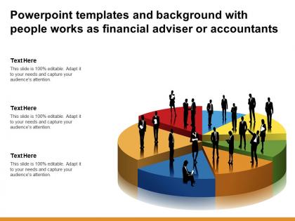 Powerpoint templates and background with people works as financial adviser or accountants