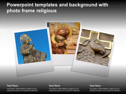 Powerpoint templates and background with photo frame religious