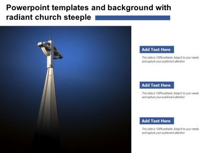 Powerpoint templates and background with radiant church steeple