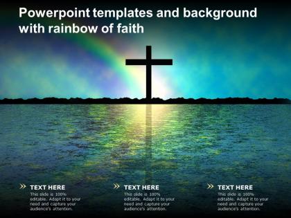 Powerpoint templates and background with rainbow of faith