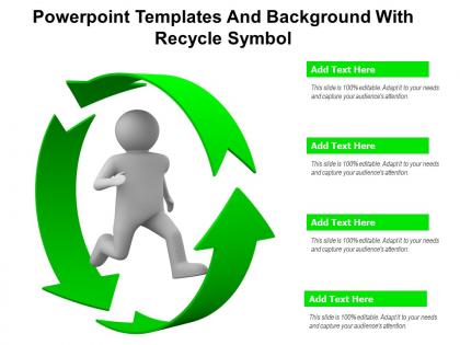 Powerpoint templates and background with recycle symbol