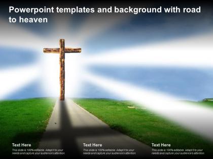 Powerpoint templates and background with road to heaven