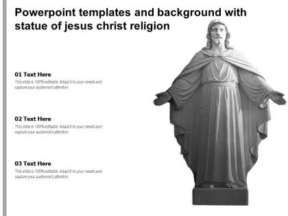 Powerpoint templates and background with statue of jesus christ religion