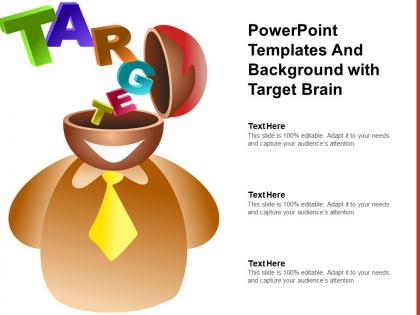 Powerpoint templates and background with target brain
