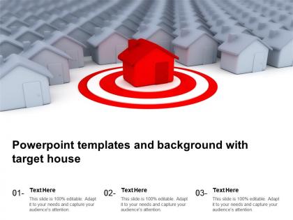 Powerpoint templates and background with target house