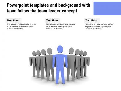 Powerpoint templates and background with team follow the team leader concept