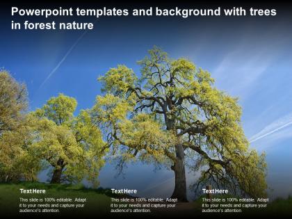 Powerpoint templates and background with trees in forest nature