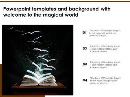 Powerpoint templates and background with welcome to the magical world