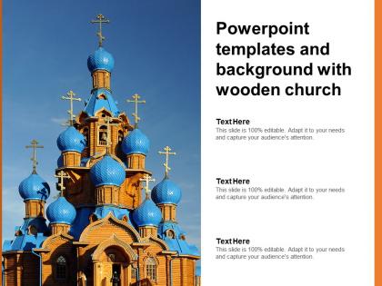 Powerpoint templates and background with wooden church