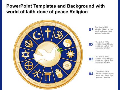 Powerpoint templates and background with world of faith dove of peace religion